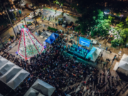 El Árbol Navideño de la Economía Circular ya brilla en la Plaza de la Intendencia