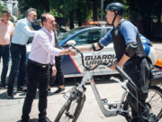 Con bicicletas eléctricas del Ente Metropolitano, comenzó el patrullaje de la Guardia Urbana en parques de la ciudad