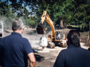 Etapas finales de desagote y limpieza de la laguna del Parque Sarmiento: Passerini supervisó los trabajos en el sector sur del espejo de agua