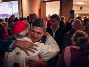 Passerini participó de la primera misa en el nuevo templo de la parroquia Nuestra Señora del Valle