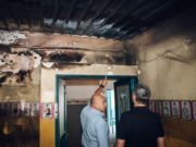 Passerini recorrió las obras de restauración de la escuela municipal de Quintas de Argüello y el jardín maternal de barrio UOCRA