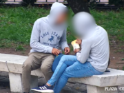 A través de los domos municipales detectaron comercialización de estupefacientes en la plaza Colón y tres personas fueron aprehendidas