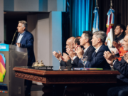 Passerini acompañó a Llaryora en el anuncio de duplicación de calzada de la avenida Bodereau y Camino Intercountries