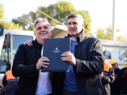 Passerini y Llaryora inauguraron las obras del colector cloacal que beneficia a más de 100 mil cordobeses de la zona sur