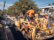 Últimas dos cuadras de pavimentación en Villa Rivera Indarte