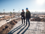 Passerini visitó las obras del futuro parque acuático, un megaproyecto privado que impulsará el turismo urbano, nacional y regional
