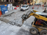 Las primeras tres cuadras del Corredor San Juan alcanzan un 70% de avance y mañana la obra se trasladará de carril