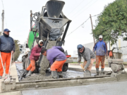 La pavimentación de la Avenida de la Semillería en su recta final