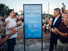 Passerini inauguró un nuevo playón deportivo tras la erradicación de un macrobasural