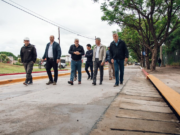 Passerini inauguró el desagüe pluvial y el nuevo corredor de Sagrada Familia