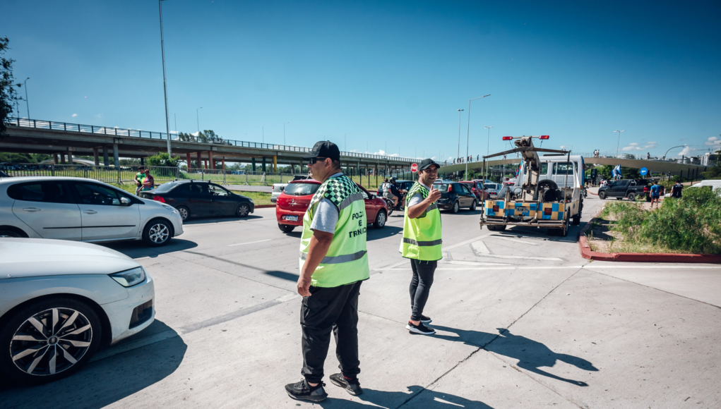 Operativo de ordenamiento municipal durante el partido de Talleres y Gimnasia Esgrima de Mendoza