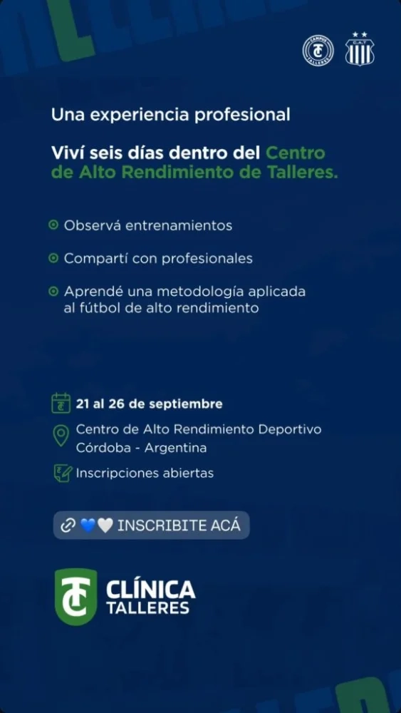 Una experiencia intensa de formación y metodología en la nueva Clínica Deportiva Talleres
