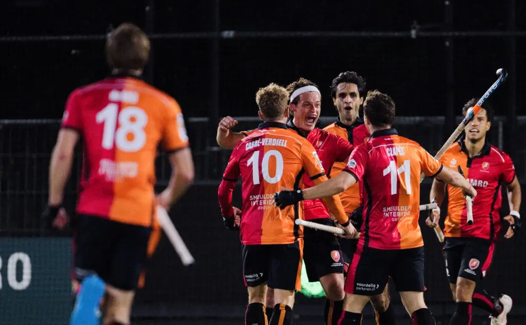 Matias Baron from Real Club de Polo Florian Gosselink from HC Oranje-Rood